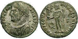 1 Follis /  AE3 Roman Empire (27BC-395) Bronze Constantine I (272 - 337)