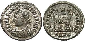 1 Follis /  AE3 Roman Empire (27BC-395) Bronze Constantius II (317 - 361)