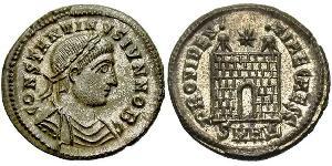 1 Follis /  AE3 Roman Empire (27BC-395) Bronze Constantine I (272 - 337)