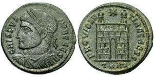 1 Follis /  AE3 Roman Empire (27BC-395) Bronze Crispus (305 - 326)
