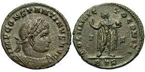 1 Follis /  AE3 Roman Empire (27BC-395) Bronze Constantine I (272 - 337)