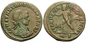 1 Follis /  AE3 Roman Empire (27BC-395) Bronze Constantius II (317 - 361)