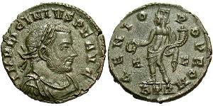1 Follis /  AE3 Roman Empire (27BC-395) Bronze Licinius I (265-324)