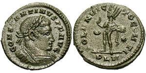 1 Follis /  AE3 Roman Empire (27BC-395) Bronze Constantine I (272 - 337)