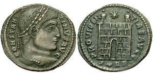 1 Follis /  AE3 Roman Empire (27BC-395) Bronze Constantine I (272 - 337)