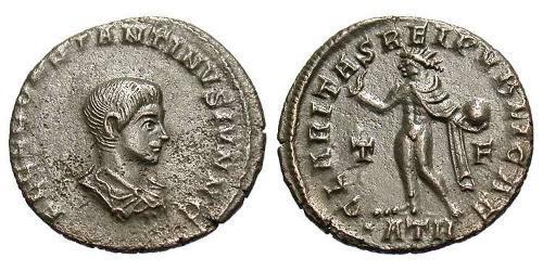 1 Follis /  AE3 Roman Empire (27BC-395) Bronze Constantius II (317 - 361)