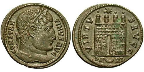 1 Follis /  AE3 Roman Empire (27BC-395) Bronze Constantine I (272 - 337)