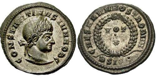 1 Follis /  AE3 Roman Empire (27BC-395) Bronze Crispus (305 - 326)