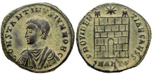 1 Follis /  AE3 Roman Empire (27BC-395) Bronze Constantius II (317 - 361)