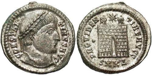 1 Follis /  AE3 Roman Empire (27BC-395) Bronze Constantine I (272 - 337)