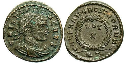 1 Follis /  AE3 Roman Empire (27BC-395) Bronze Crispus (305 - 326)