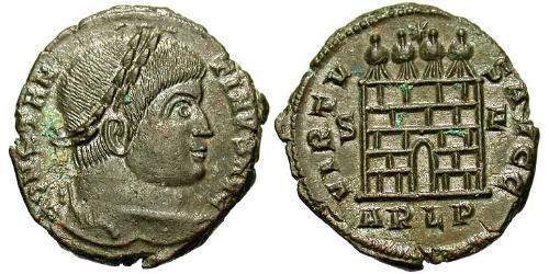 1 Follis /  AE3 Roman Empire (27BC-395) Bronze Constantine I (272 - 337)