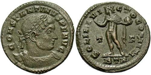 1 Follis /  AE3 Roman Empire (27BC-395) Bronze Constantine I (272 - 337)