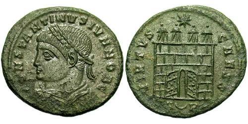 1 Follis /  AE3 Roman Empire (27BC-395) Bronze Constantius II (317 - 361)