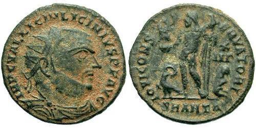 1 Follis /  AE3 Roman Empire (27BC-395) Bronze Licinius I (265-324)