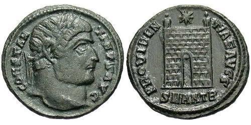 1 Follis /  AE3 Roman Empire (27BC-395) Bronze Constantine I (272 - 337)