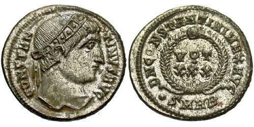 1 Follis /  AE3 Roman Empire (27BC-395) Bronze Constantine I (272 - 337)