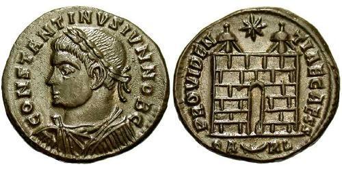 1 Follis /  AE3 Roman Empire (27BC-395) Bronze Constantius II (317 - 361)