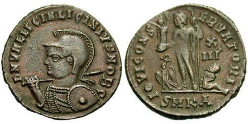 1 Follis /  AE3 Roman Empire (27BC-395) Bronze Licinius II (315-326)