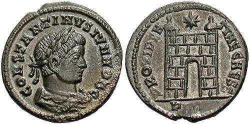 1 Follis /  AE3 Roman Empire (27BC-395) Bronze Constantius II (317 - 361)