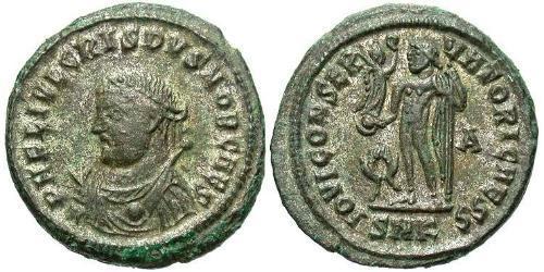 1 Follis /  AE3 Roman Empire (27BC-395) Bronze Crispus (305 - 326)