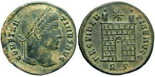 1 Follis /  AE3 Roman Empire (27BC-395) Bronze Constantine I (272 - 337)