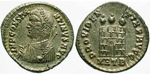 1 Follis /  AE3 Roman Empire (27BC-395) Bronze Constantine I (272 - 337)