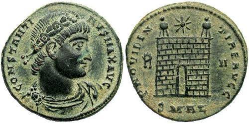 1 Follis /  AE3 Roman Empire (27BC-395) Bronze Constantine I (272 - 337)