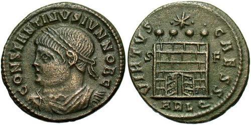1 Follis /  AE3 Roman Empire (27BC-395) Bronze Constantius II (317 - 361)