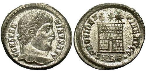 1 Follis /  AE3 Roman Empire (27BC-395) Bronze Constantine I (272 - 337)