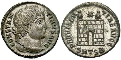 1 Follis /  AE3 Roman Empire (27BC-395) Bronze Constantine I (272 - 337)