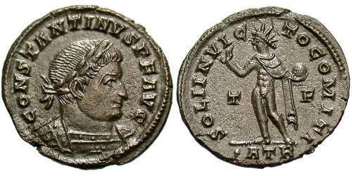 1 Follis /  AE3 Roman Empire (27BC-395) Bronze Constantine I (272 - 337)