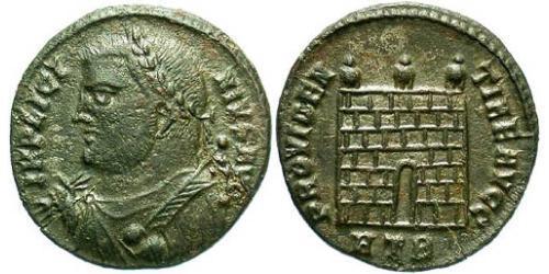 1 Follis /  AE3 Roman Empire (27BC-395) Bronze Licinius I (265-324)