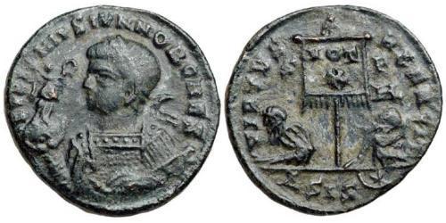 1 Follis /  AE3 Roman Empire (27BC-395) Bronze Licinius II (315-326)