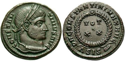 1 Follis /  AE3 Roman Empire (27BC-395) Bronze Constantine I (272 - 337)