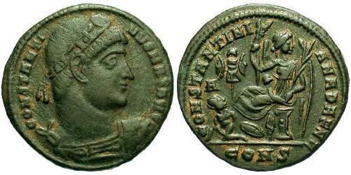1 Follis /  AE3 Roman Empire (27BC-395) Bronze Constantine I (272 - 337)