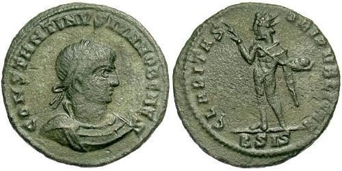 1 Follis /  AE3 Roman Empire (27BC-395) Bronze Constantius II (317 - 361)