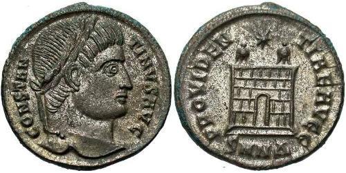 1 Follis /  AE3 Roman Empire (27BC-395) Bronze Constantine I (272 - 337)