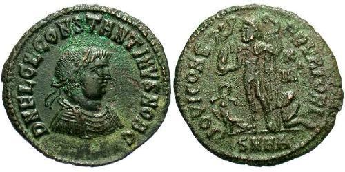 1 Follis /  AE3 Roman Empire (27BC-395) Bronze Constantius II (317 - 361)