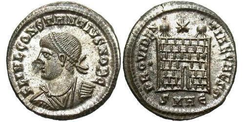 1 Follis /  AE3 Roman Empire (27BC-395) Bronze Constantius II (317 - 361)