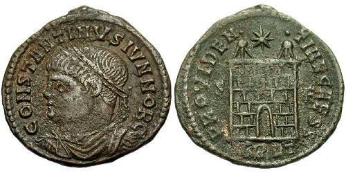 1 Follis /  AE3 Roman Empire (27BC-395) Bronze Constantius II (317 - 361)