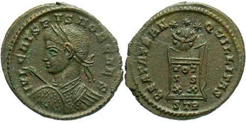 1 Follis /  AE3 Roman Empire (27BC-395) Bronze Crispus (305 - 326)