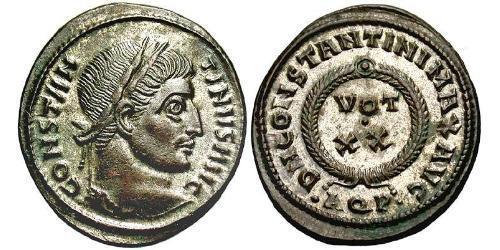 1 Follis /  AE3 Roman Empire (27BC-395) Bronze Constantine I (272 - 337)