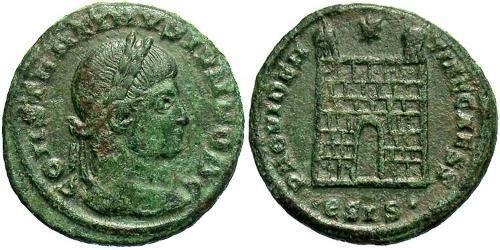 1 Follis /  AE3 Roman Empire (27BC-395) Bronze Constantius II (317 - 361)