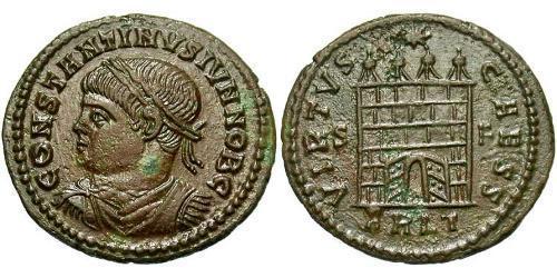1 Follis /  AE3 Roman Empire (27BC-395) Bronze Constantius II (317 - 361)