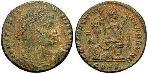 1 Follis /  AE3 Roman Empire (27BC-395) Bronze Constantine I (272 - 337)