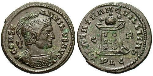 1 Follis /  AE3 Roman Empire (27BC-395) Bronze Constantine I (272 - 337)
