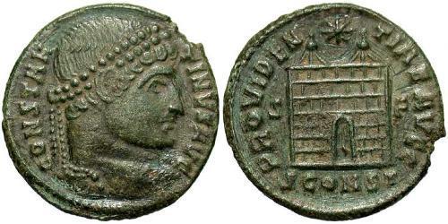 1 Follis /  AE3 Roman Empire (27BC-395) Bronze Constantine I (272 - 337)