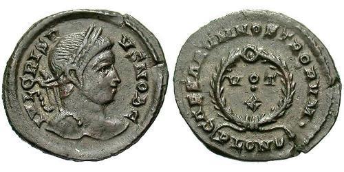 1 Follis /  AE3 Roman Empire (27BC-395) Bronze Crispus (305 - 326)