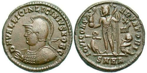 1 Follis /  AE3 Roman Empire (27BC-395) Bronze Licinius II (315-326)
